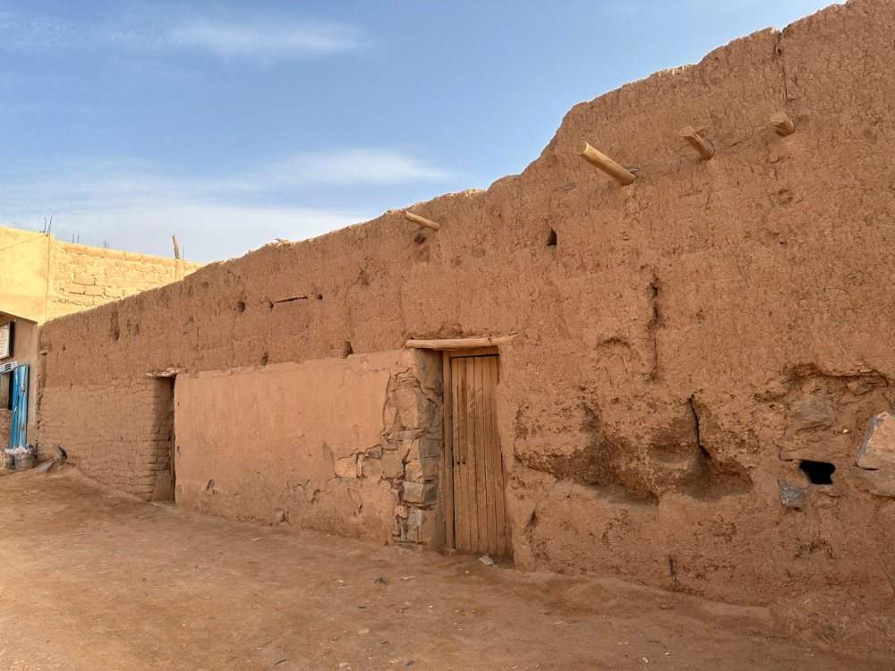 Mud-brick kasbah walls