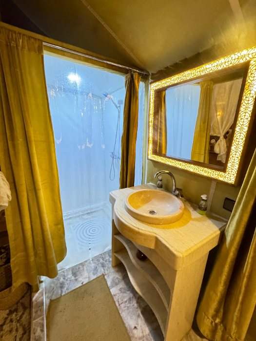 Bathroom in the tent